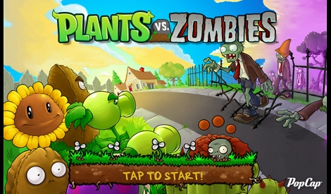 Plants vs Zombie game title screen
